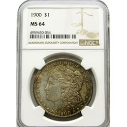 1900-P Morgan Silver Dollar $ NGC MS 64 Nicely Ton