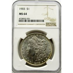 1903 MORGAN SILVER DILLAR NGC MS 64