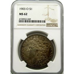 1903-O MORGAN SILVER DOLLAR NGC MS 62