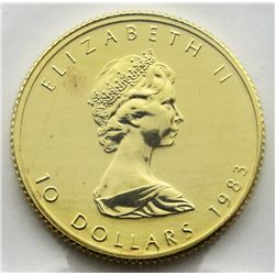1983 $10 DOLLAR GOLD MAPLE LEAF
