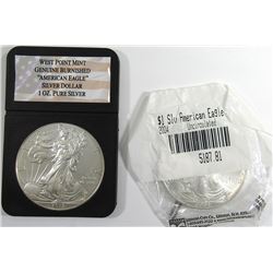 2004 & 2013 .999 SILVER ONE OUNCE EAGLE