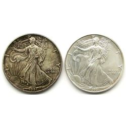 1993 & 1991 AMERICAN SILVER EAGLES