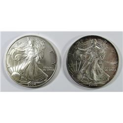 2004 & 2002 AMERICAN SILVER EAGLES