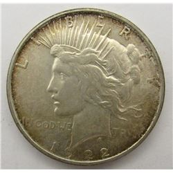 1922 D PEACE DOLLAR AU