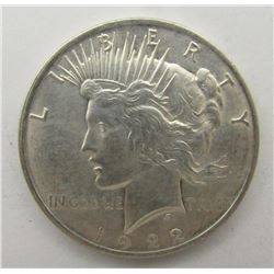 1922 PEACE DOLLAR AU