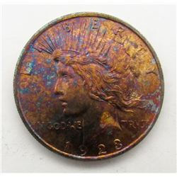 1923 "RAINBOW" PEACE DOLLAR UNC