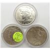 Image 1 : 3 - CIRC OR BETTER SILVER DOLLARS;