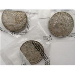 3 - CIRC OR BETTER SILVER DOLLARS;