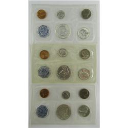 3- U.S.  PROOF SETS-YEARS '61, '62, '63