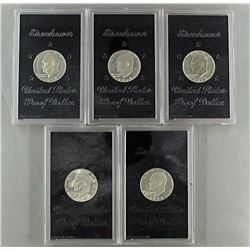 5-PROOF IKE DOLLARS 40% SILVER: