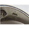 Image 3 : BLUE SAPHIRE & DIAMOND 14k WHITE GOLD RING