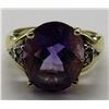 Image 1 : PURPLE GEMSTONE 14k GOLD LADIES RING
