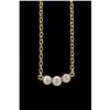 Image 1 : 14K NECKLACE W/ 3 ROUND DIAMONDS