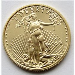 2016 1/10 ounce Fine Gold Five Dollar $5 Eagle