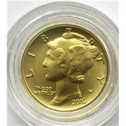 2016-W GOLD MERCURY DIME TENTH OUNCE GOLD COIN