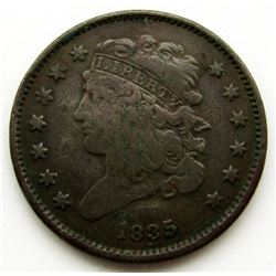 1935 CAPPED BUST HALF CENT FINE