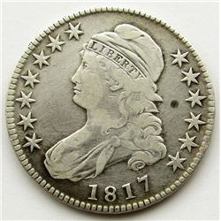 1817 CAPPED  BUST HALF DOLLAR VG+