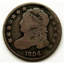 1834 CAPPED BUST DIME VG/GOOD