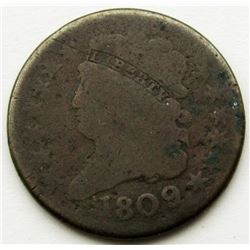 1809 CLASSIC HALF CENT VG