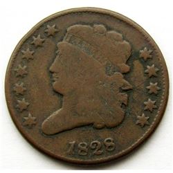 1828 CLASSIC HALF CENT VG