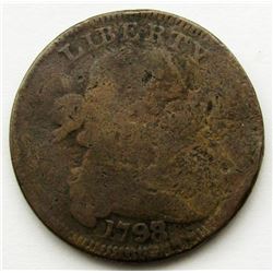 1798 8 OVER 7 DRAPED BUST LARGE