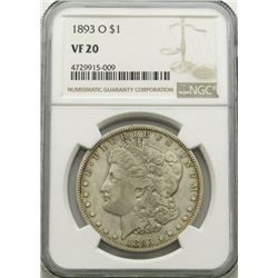 1893-O MORGAN DOLLAR VF20