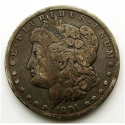 1891-CC MORGAN DOLLAR VG