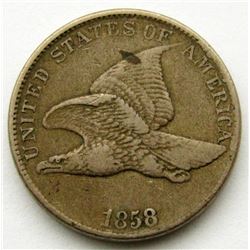 1858 LL FLYING EAGLE CENT VF