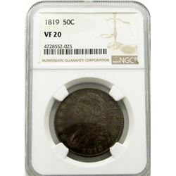 1819 BUST HALF DOLLAR NGC VF 20