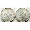 Image 2 : 2-CANADA MAPLE LEAFE .999 1oz