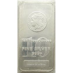 10oz .999 SILVER BAR MADE IN USA
