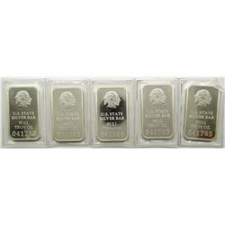 5-.999 FINE SILVER US STATE BARS