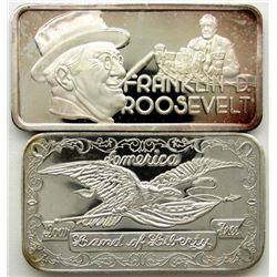 2-1oz .999 SILVER BARDS: