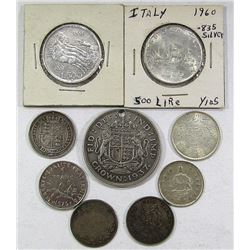 GR BRIT SILVER CROWN 1937 HOLED, (2) ITALY
