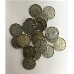 LOT of 20 CANADA SILVER QUARTERS