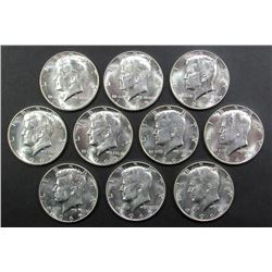 10- 1965 KENNEDY HALF DOLLARS AU/BU
