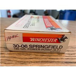 Winchester 30-06 180gr power point (S.P.) bx of 20