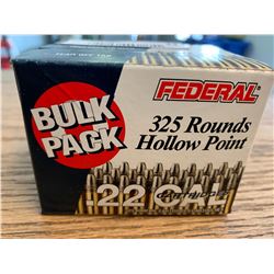 Federal .22 cal hollow point bx of 325