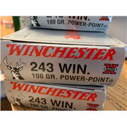 Winchester 243 Win, 100 gr bx of 20