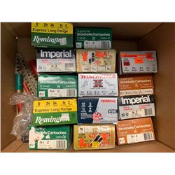 Case lot of 14 boxes of assorted 12 ga shot shells