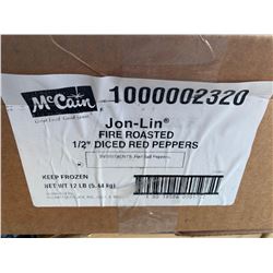 Case of Frozen McCain Jon-Lin Fire Roasted 1/2" Diced Red Peppers (5.44kg)