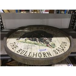 "The Bullhorn Saloon" Wooden Sign