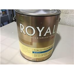 Royal Interior/Exterior Porch & Floor Paint- Satin Finish in Slate Grey (3 x 128 fl oz)