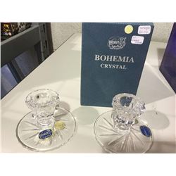 Bohemia Crystal 3 inch Candle Holders