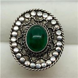 Sterling Silver Green Onyx 5 Gms Ring (~Size 7), Suggested Retail Value $140