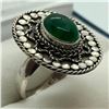 Image 2 : Sterling Silver Green Onyx 5 Gms Ring (~Size 7), Suggested Retail Value $140