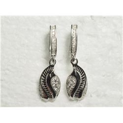 Sterling Silver CZ Earrings(Approx. 4g). Approx. Retail $160