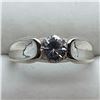 Image 1 : Sterling Silver Cz 6Mm 5Gms Ring (~Size 7.25), Suggested Retail Value $140