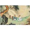 Image 3 : Chinese Watercolor on Silk Mountainous Landscape