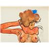 Image 3 : Egon Schiele Austrian Expressionist Mixed Nude